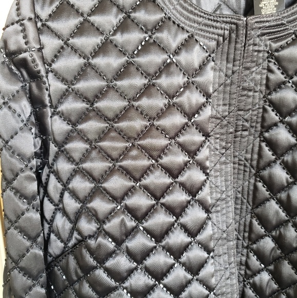 🥳HP🥳Sandra Darren black beaded jacket - Picture 3 of 4